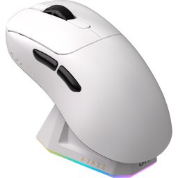 Mouse Mouse wireless de gaming Ajazz AJ179PRO -3 Mod-White-3395-8K Charging Dock