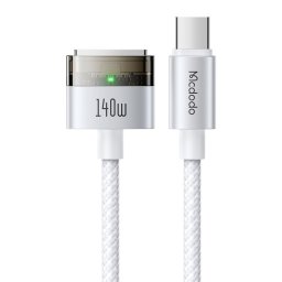 Cablu, USB-C la MagSafe 3, 140W, Indicator LED, 2m - Mcdodo (CA-2071) - White