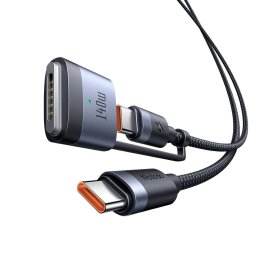 Cablu, USB-C la USB-C + MagSafe 3, 240W, Indicator LED, 2m - Mcdodo (CA-0140) - Black