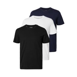 SELECTED Tricou 'SLHCormac' bleumarin / negru / alb