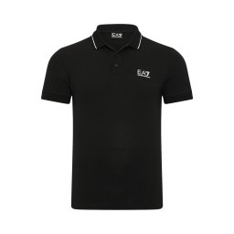 EA7 Emporio Armani Tricou negru / alb