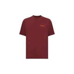 DICKIES Tricou 'Burns' portocaliu / roșu burgundy