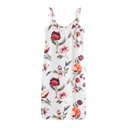 Next Rochie de vară oliv / portocaliu / roşu închis / alb