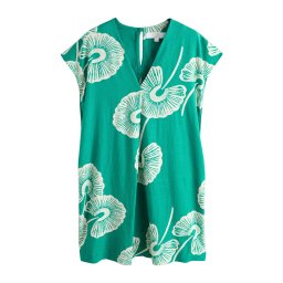 Next Rochie verde smarald / alb
