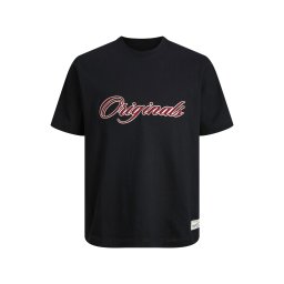 JACK & JONES Tricou 'JORNANTUCKET' roșu vin / negru / alb