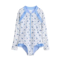 Next Costum de baie întreg albastru deschis / albastru închis / verde / alb