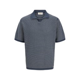 JACK & JONES Pulover 'JORNantucket' bleumarin / alb