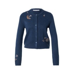 Abercrombie & Fitch Geacă tricotată 'RAMADAN' bleumarin / maro mokka / alb lână