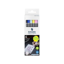 Marker cu vârf pensulă Paint-It 070 Schneider, 6 culori/set V1