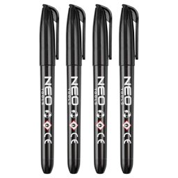 Marker de constructii, negru, permanent, rezistent la apa, pe baza de ulei, 4 bucati NEO TOOLS 13-856 HardWork ToolsRange
