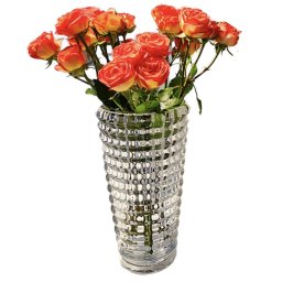 Vaza Decorativa Eleganta Pufo Royale din Sticla Groasa pentru Flori si Aranjamente, 17 cm- Design Modern pentru Living si Decor Interior