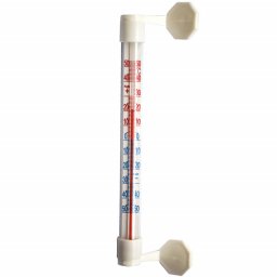 Termometru de perete pentru exterior Pufo, -50°C- +50°C, 21 cm, alb- rezistent si precis pentru masurarea temperaturii exterioare