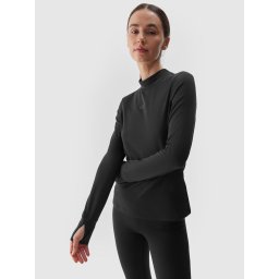 4f Polar Negru Cu Guler Înalt Regular Femei 4FSS23TFLEF049
