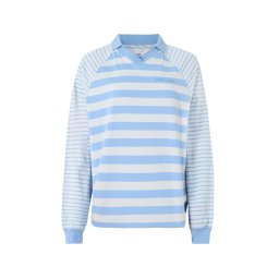 Samsøe Samsøe Tricou 'Ella' azuriu / alb