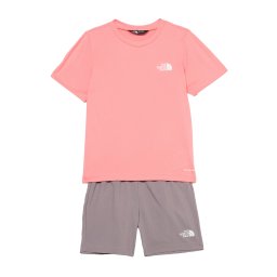THE NORTH FACE Costum de trening gri taupe / roz pal / alb