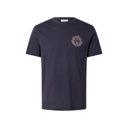 GANT Tricou albastru marin / alb
