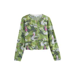 Next Geacă tricotată verde kiwi / verde pin / roz deschis / alb murdar