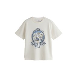 Next Tricou albastru / galben auriu / negru / alb