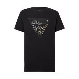 GUESS Tricou galben deschis / gri metalic / negru / alb