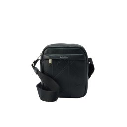 Calvin Klein Geantă de umăr 'Embossed Emblem Logo' negru