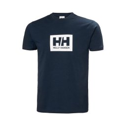 HELLY HANSEN Tricou 'BOX 2.0' bleumarin / alb