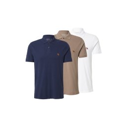Abercrombie & Fitch Tricou bleumarin / brocart / alb