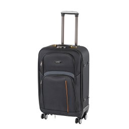 Valiză medie ușoară TravelLux moale 42x65x24 cm neagră
