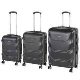 Set valize cu role TraveLux Max XI negru