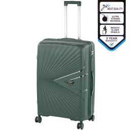 Valiză mare TraveLux Endure cu carcasă rigidă, 76x50x29 cm, verde închis