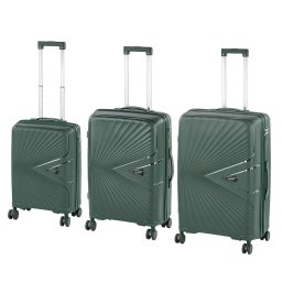 Set de valize cu roți TraveLux Endure, verde închis