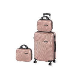 TraveLux Pro XIII set valiză rulantă aur roz