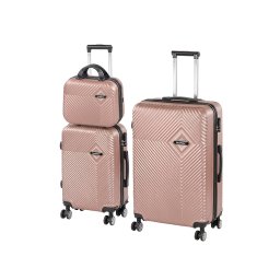TraveLux Pro XIX set valiză rulantă aur roz