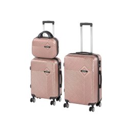 TraveLux Pro XV set valiză rulantă aur roz