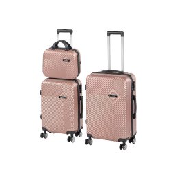 TraveLux Pro XVIII set valiză rulantă aur roz
