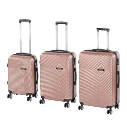 TraveLux Pro XXI set valiză rulantă aur roz