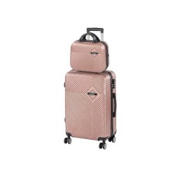 TraveLux Pro VII set valiză rulantă aur roz