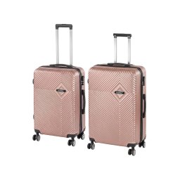 TraveLux Pro XI set valiză rulantă aur roz