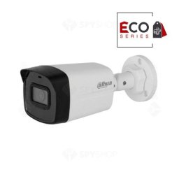 Camera supraveghere IP exterior Dahua Eco Series, 4 MP, lentila 2.8 mm, IR 30 m, microfon, detectie miscare, IP67, PoE - IPC-B1E40-A-0280B