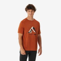 Tricou Drumeție la munte MH500 Portocaliu Bărbați