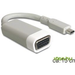 DELOCK Micro HDMI VGA/D-Sub Convertor Alb 15cm 65470