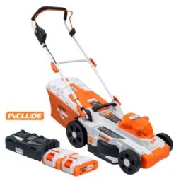 Masina de tuns gazon pe Acumulator RURIS RXI 3744e power alfa up Li-ion: 2x20V 4 Ah, 37cm (contine 2 acumulatori+incarcator dublu)
