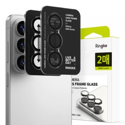 Folie de protectie Camera Spate Ringke pentru Samsung Galaxy S26 Plus S947 / S26, Sticla Securizata, Set 2 bucati, Neagra