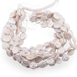 Sirag Perle de cultura albe banuti 18-19mm, 38-40cm