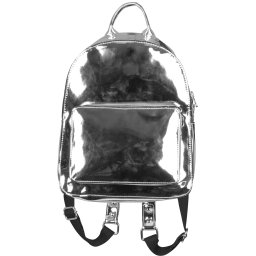 Midi rucsac metalic argintiu