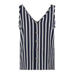 VERO MODA Bluză bleumarin / alb