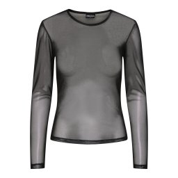 PIECES Tricou 'Ninni' negru / transparent