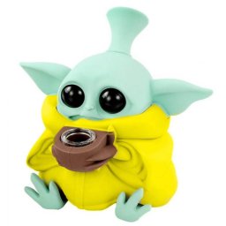 Urban Crew Bong silicon Baby Yoda Alien galben 13cm
