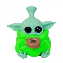 Urban Crew Bong silicon Baby Yoda Alien verde 13cm