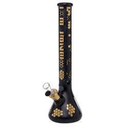 Blaze Bong din sticla Anthracite Matt gold-metalic 45cm