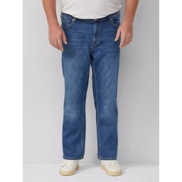 s.Oliver Big Sizes Blugi barbati big size Casby, cu talie medie, Relaxed fit, Straight leg, Albastru (SELECTATI MARIMEA: 40, SELECTATI LUNGIMEA: 30)